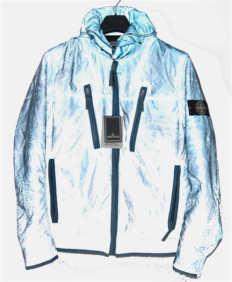 stone island reflective jacket replica|stone island liquid reflective jacket.